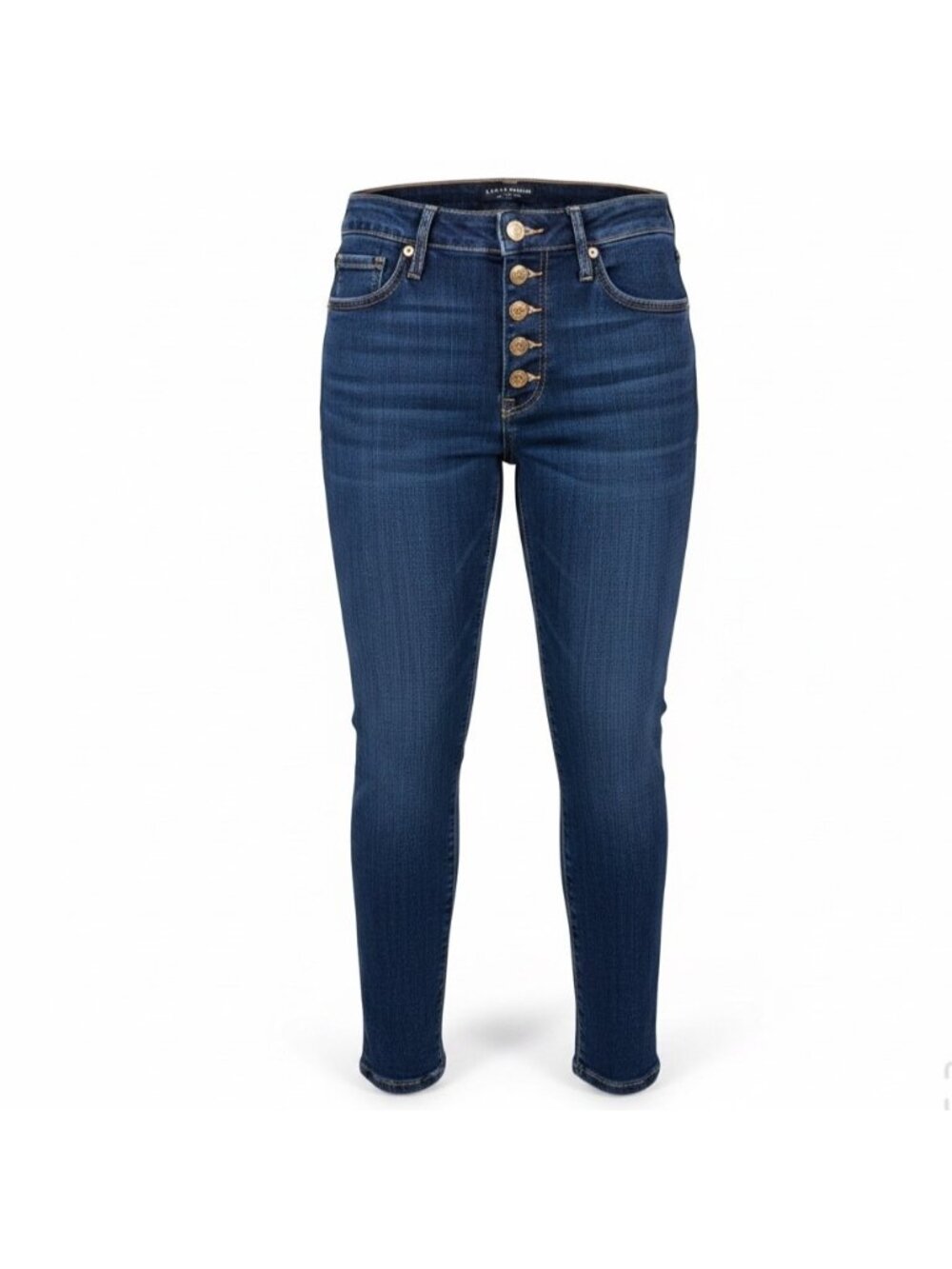 Lucky Brand Womens Blue Denim Skinny Jeans High Rise Button Fly Size 6